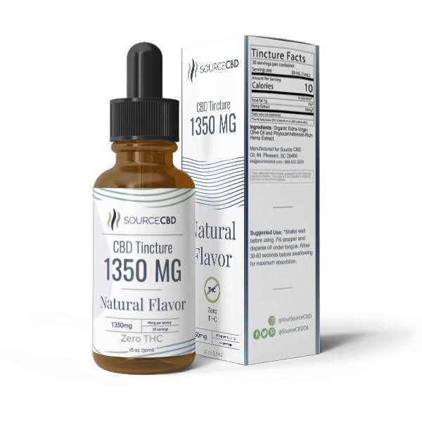 Natural Flavor CBD Oil Tincture Organic THC Free - SourceCBDOil