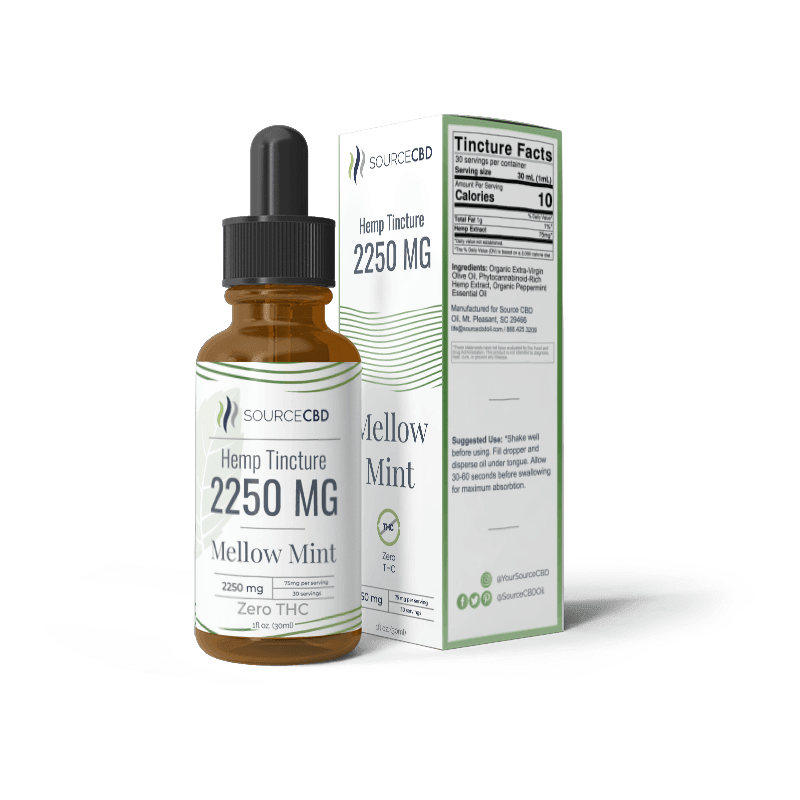 Mellow Mint CBD Oil Organic Broad-Spectrum - SourceCBDOil