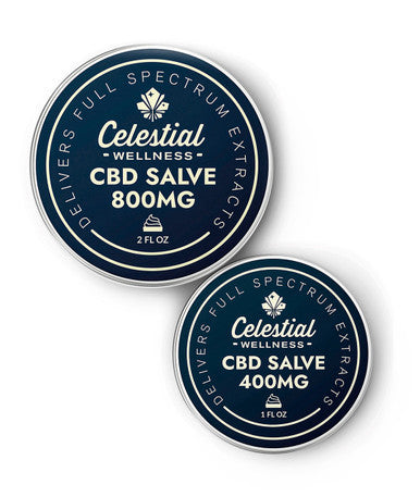 Two containers of Celestial Wellness CBD Salve - coastalcbd