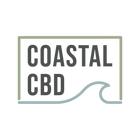 Coastal CBD logo with a wave design on a clear background